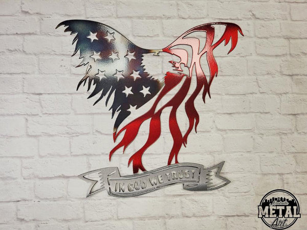 48" In God We Trust Eagle Flag - Overstock