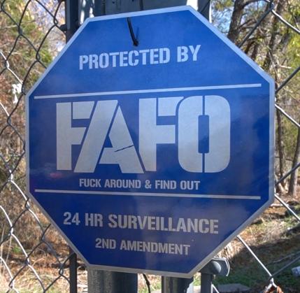Protected By FAFO Metal Wall Sign