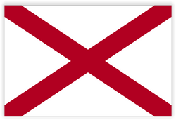 Alabama State Metal Flag