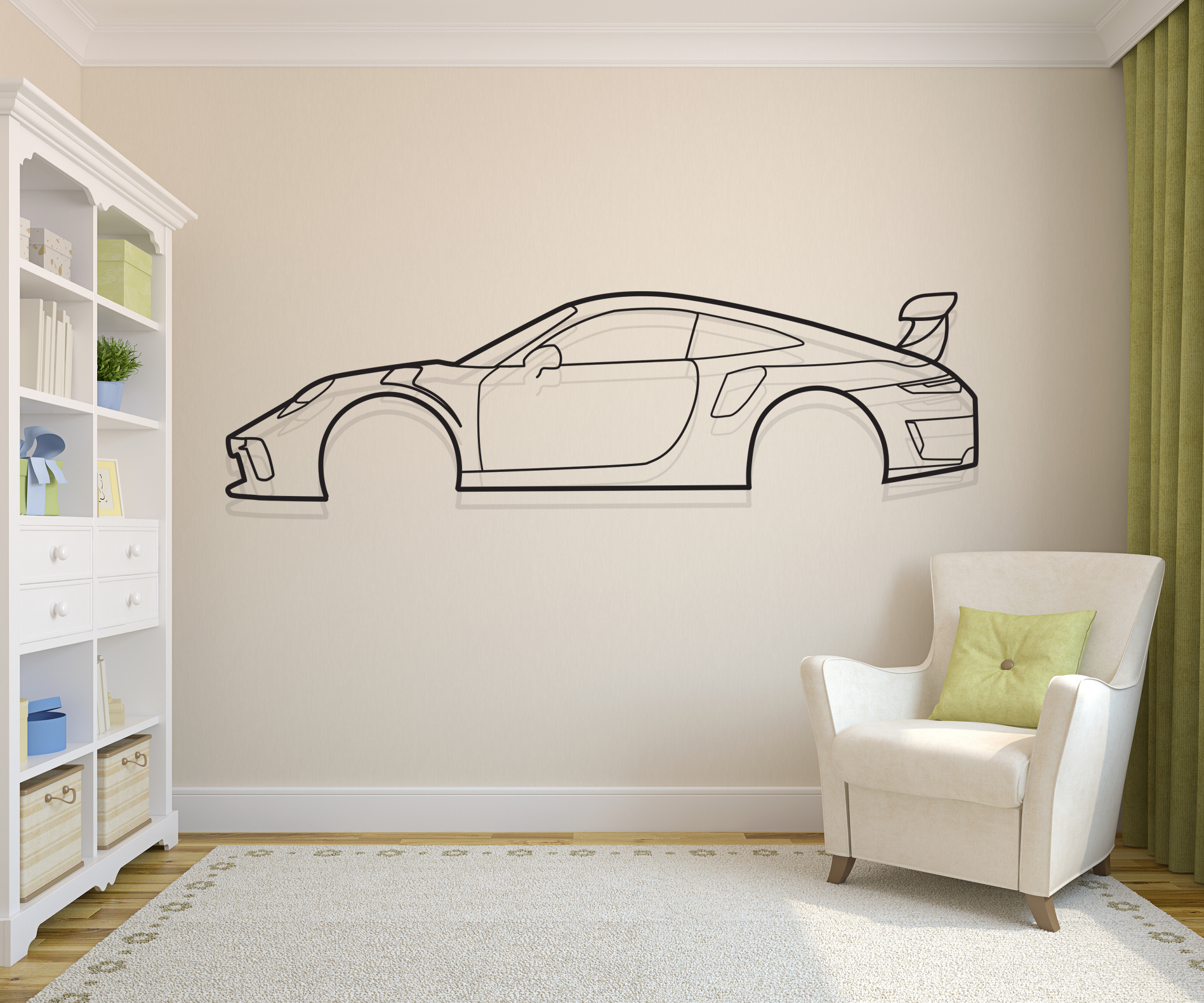 911 GT3 RS Car Silhouette Metal Art – Nashville Metal Art