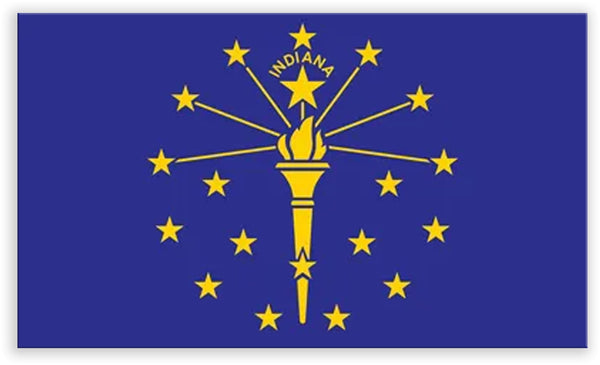 Indiana State Metal Flag