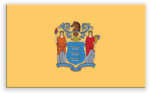 New Jersey State Metal Flag