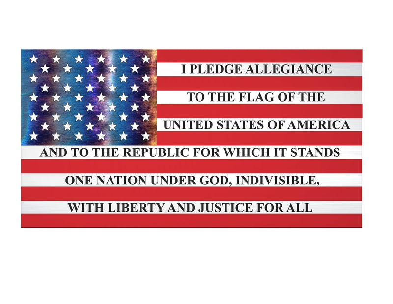 18" Scratch & Dent - Pledge Of Allegiance Flag (UV Printed)
