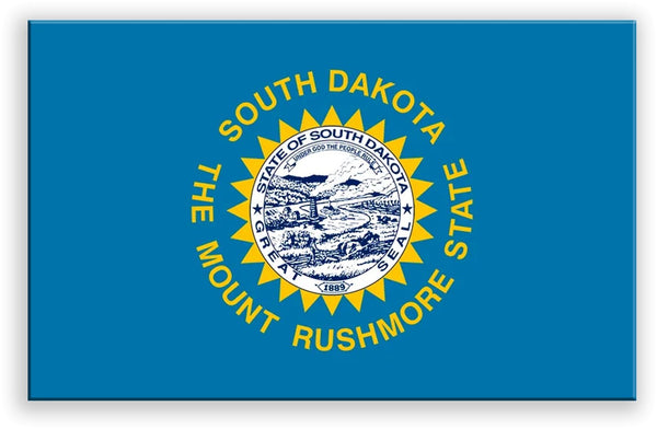 South Dakota State Metal Flag