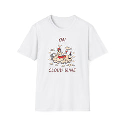 On Cloud Wine Unisex T-Shirt, Fun Wine Lover Gift, Relaxed Casual Wear, Perfect for Celebrations, Wine Tasting Events, Cute Graphic Tee