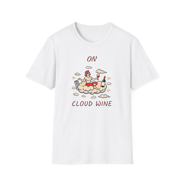 On Cloud Wine Unisex T-Shirt, Fun Wine Lover Gift, Relaxed Casual Wear, Perfect for Celebrations, Wine Tasting Events, Cute Graphic Tee