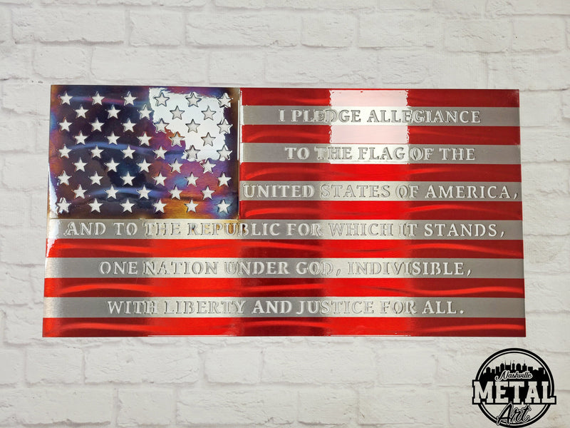 *Limited Edition* Memorial Day - 24" x 12" Pledge Of Allegiance Flag - In-stock