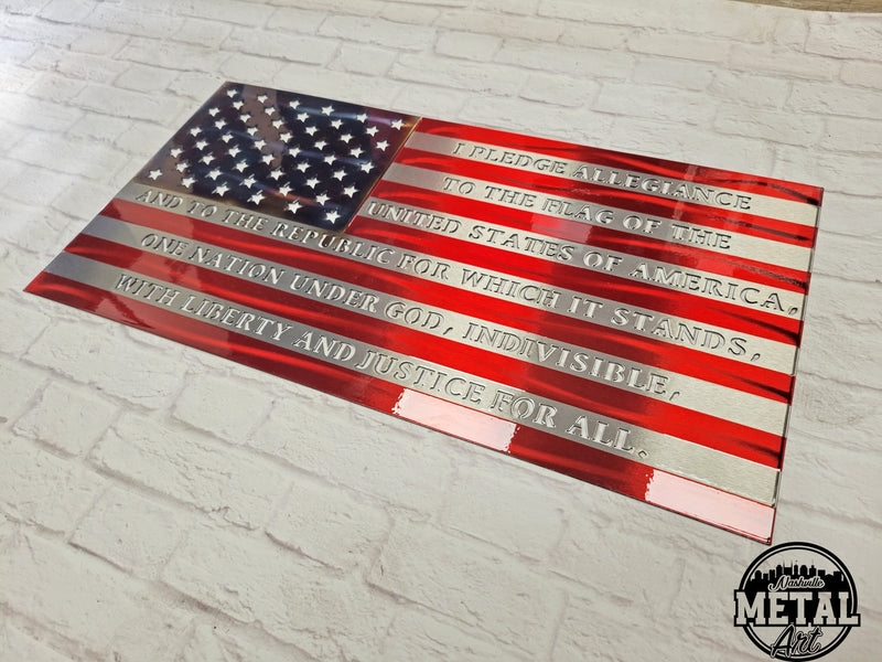 *Limited Edition* Memorial Day - 24" x 12" Pledge Of Allegiance Flag - In-stock