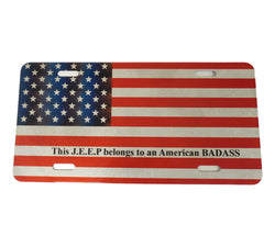 This J.E.E.P Belongs to an American BADASS License Plate