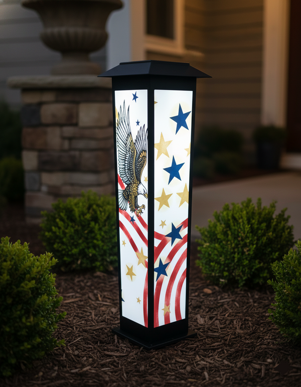 Heritage Eagle: Patriotic Solar Light | Limited December Edition