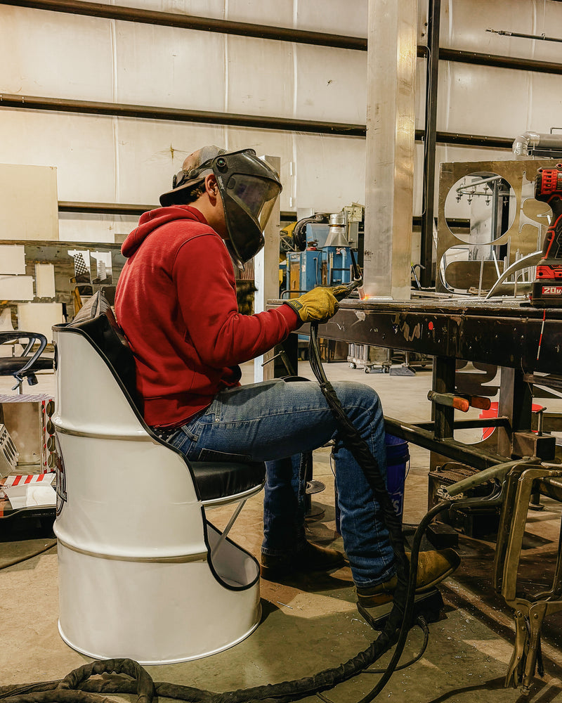 Custom 55-Gallon Steel Drum Chair