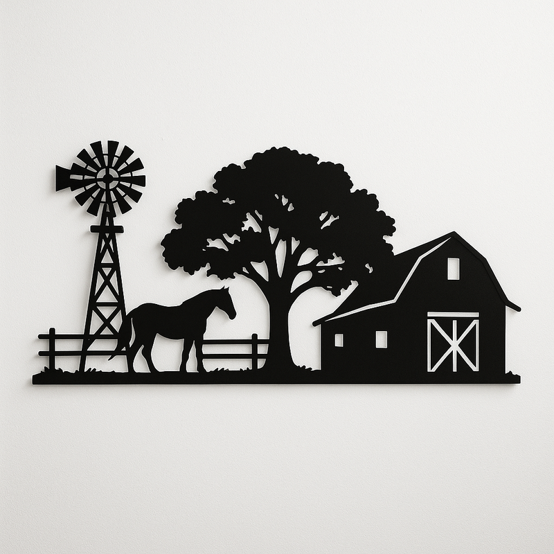 Southern Line — Farm & Ranch Silhouette Metal Wall Art