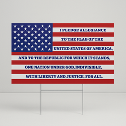 Pledge of Allegiance Yard Sign