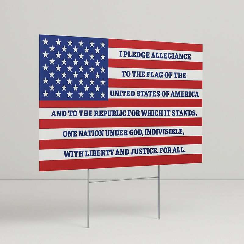 Pledge of Allegiance Yard Sign