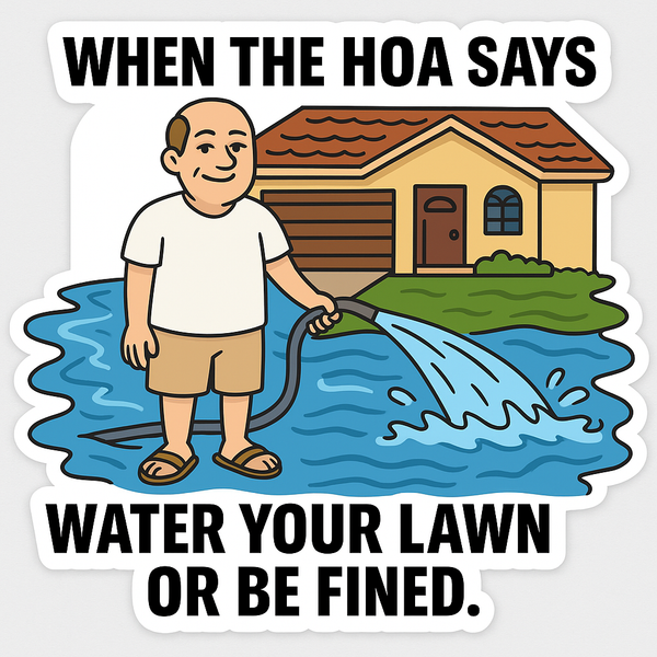Anti-HOA 2-Pack – Sarcastic Sticker Set for HOA Survivors