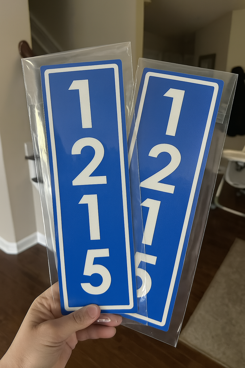 Car Address Sign Pair of Custom Address Signs – Aluminum Plates with Your House Number ...