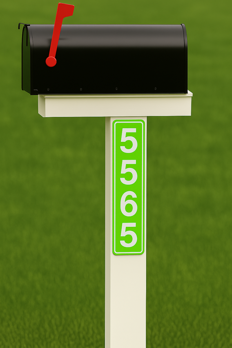 The Emergency-Visibility System - Custom Aluminum Mailbox Signs (Set of 2)