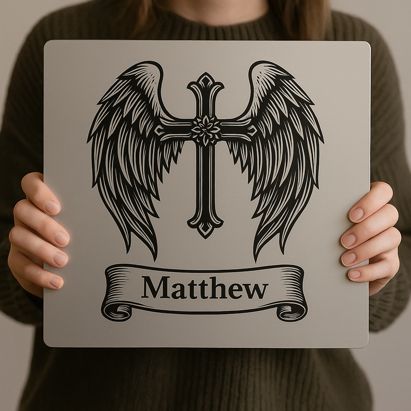 Guardian Wings™ Memorial Plaque – Personalized Remembrance Gift