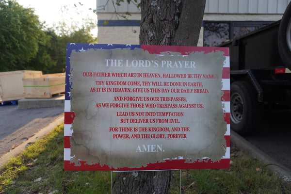 The Lord's Prayer Yard Sign