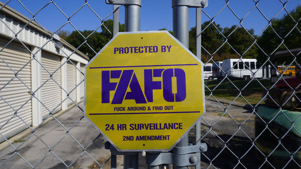 LSU FAFO Metal Sign