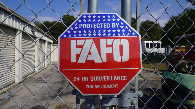 Special Offer: Protected By FAFO Metal Sign + 2 FREE FAFO Stickers!