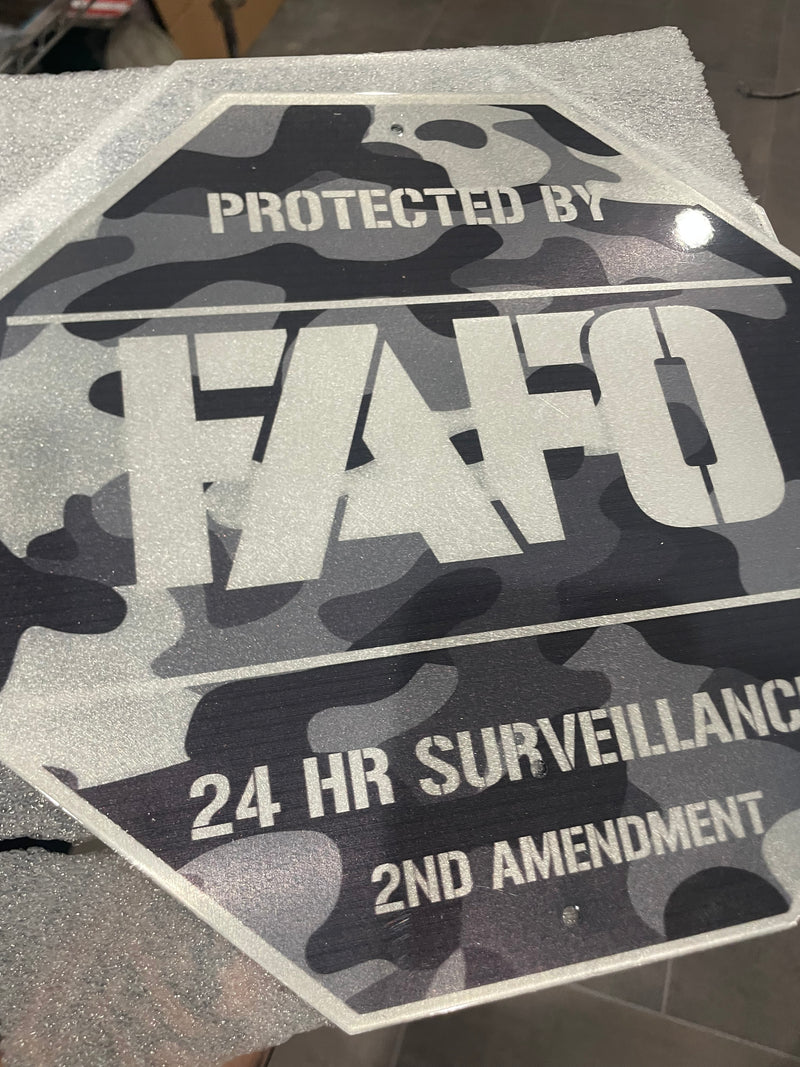 HOA-Approved (Overstock) FAFO Metal Sign