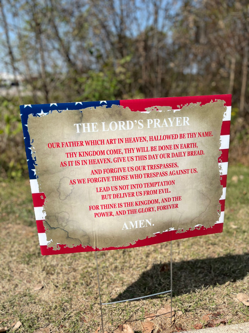 The Lord's Prayer Yard Sign