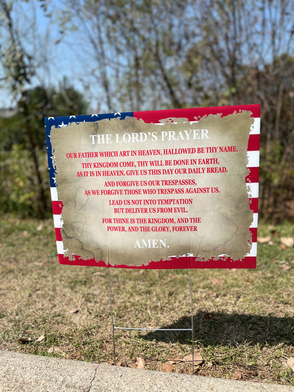 The Lord's Prayer Yard Sign