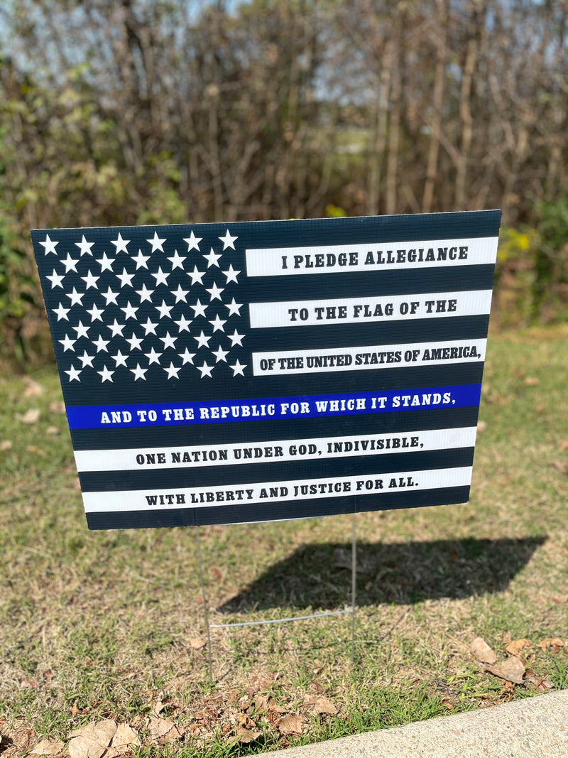 Pledge of Allegiance Yard Sign