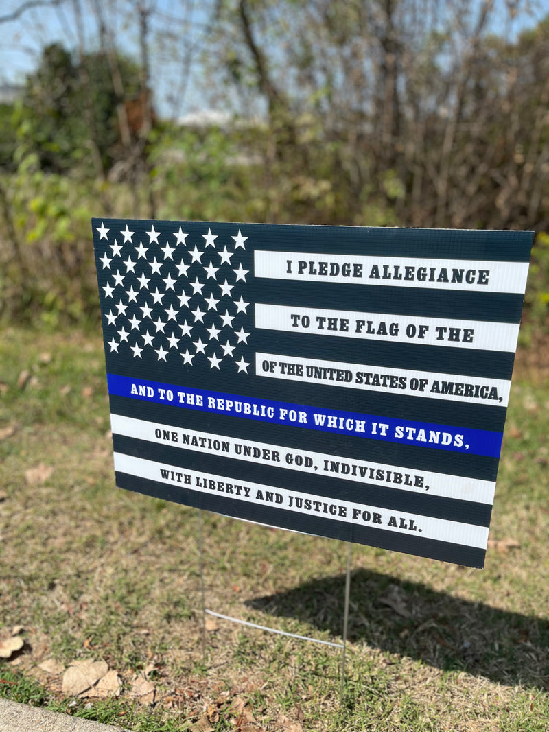 Pledge of Allegiance Yard Sign