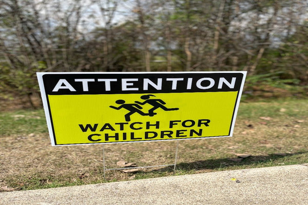 ATTENTION Watch For Children Yard Sign