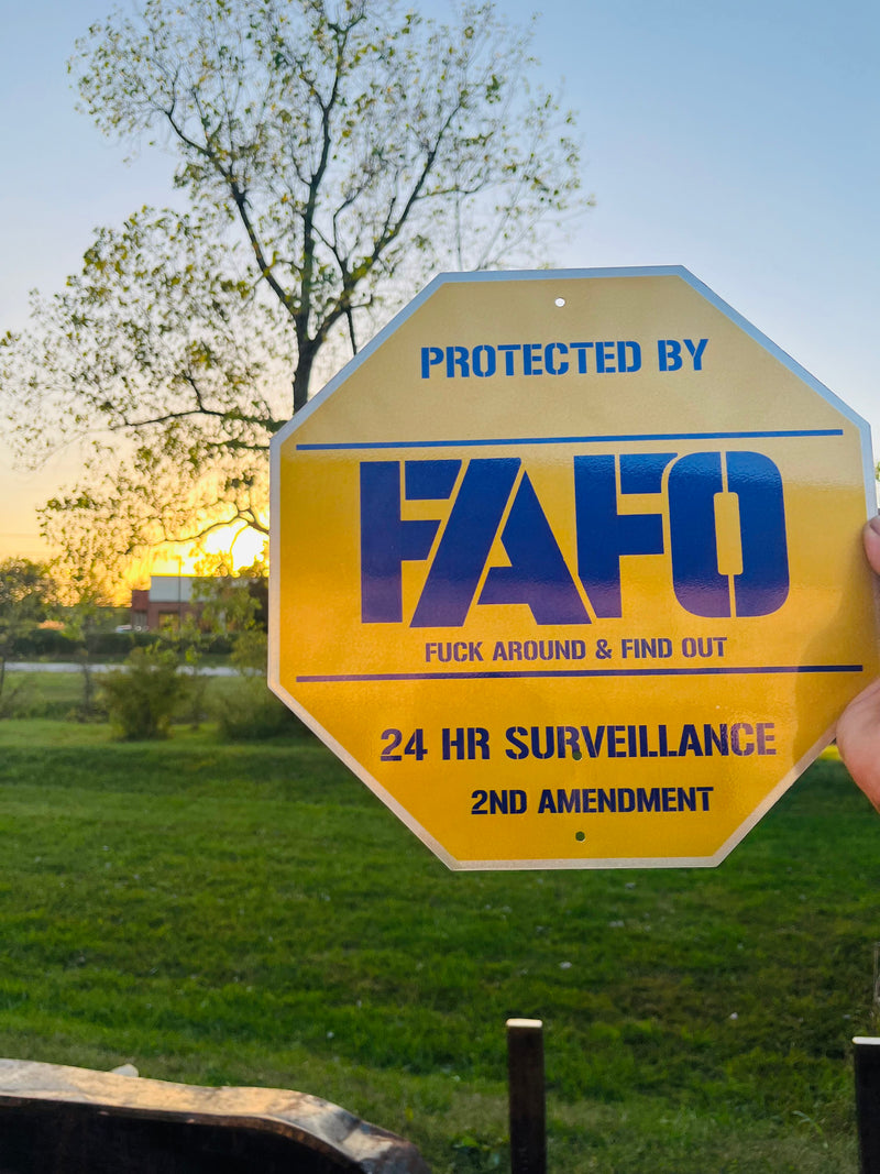 LSU FAFO Metal Sign