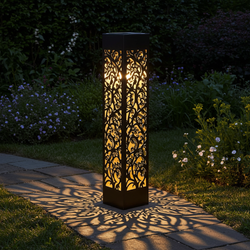 Vine Dream Spire: Decorative Solar Garden Light | Waterproof with Floral Pattern