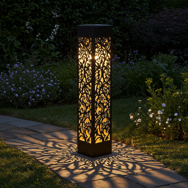 Vine Dream Spire: Decorative Solar Garden Light | Waterproof with Floral Pattern