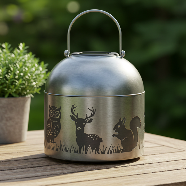 Twilight Critter Dome: Decorative Solar Lantern | Animal Silhouette Garden Light