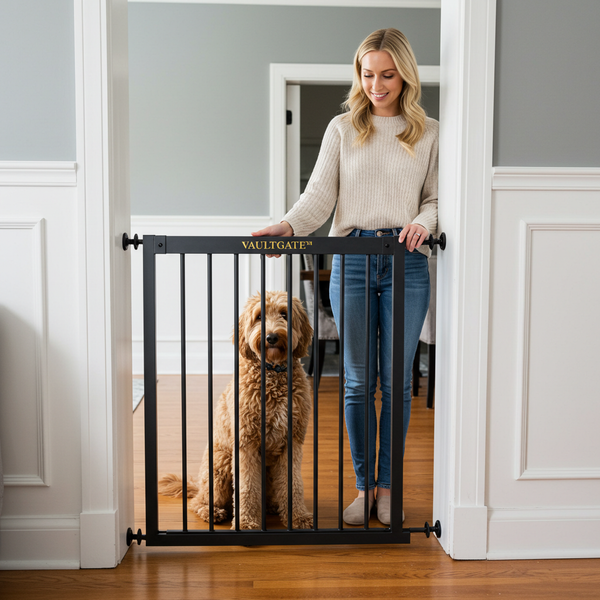 VaultGate™ – The Escape-Proof Dog Gate for Small Dogs