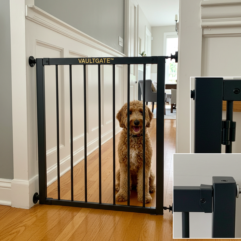 VaultGate™ – The Escape-Proof Dog Gate for Small Dogs