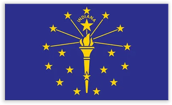 18" Indiana State Flag Scratch and Dent