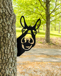 Peek-A-Boo Corner Metal Sign - Buy One Get One 50% OFF - 15" Powder-Coated Metal Art
