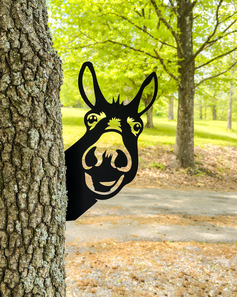 Peek-A-Boo Corner Metal Sign - Buy One Get One 50% OFF - 15" Powder-Coated Metal Art