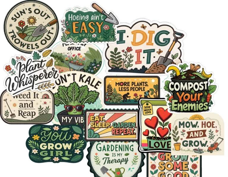 Garden Life Sticker Pack – 15 Hilarious Gardening Decals