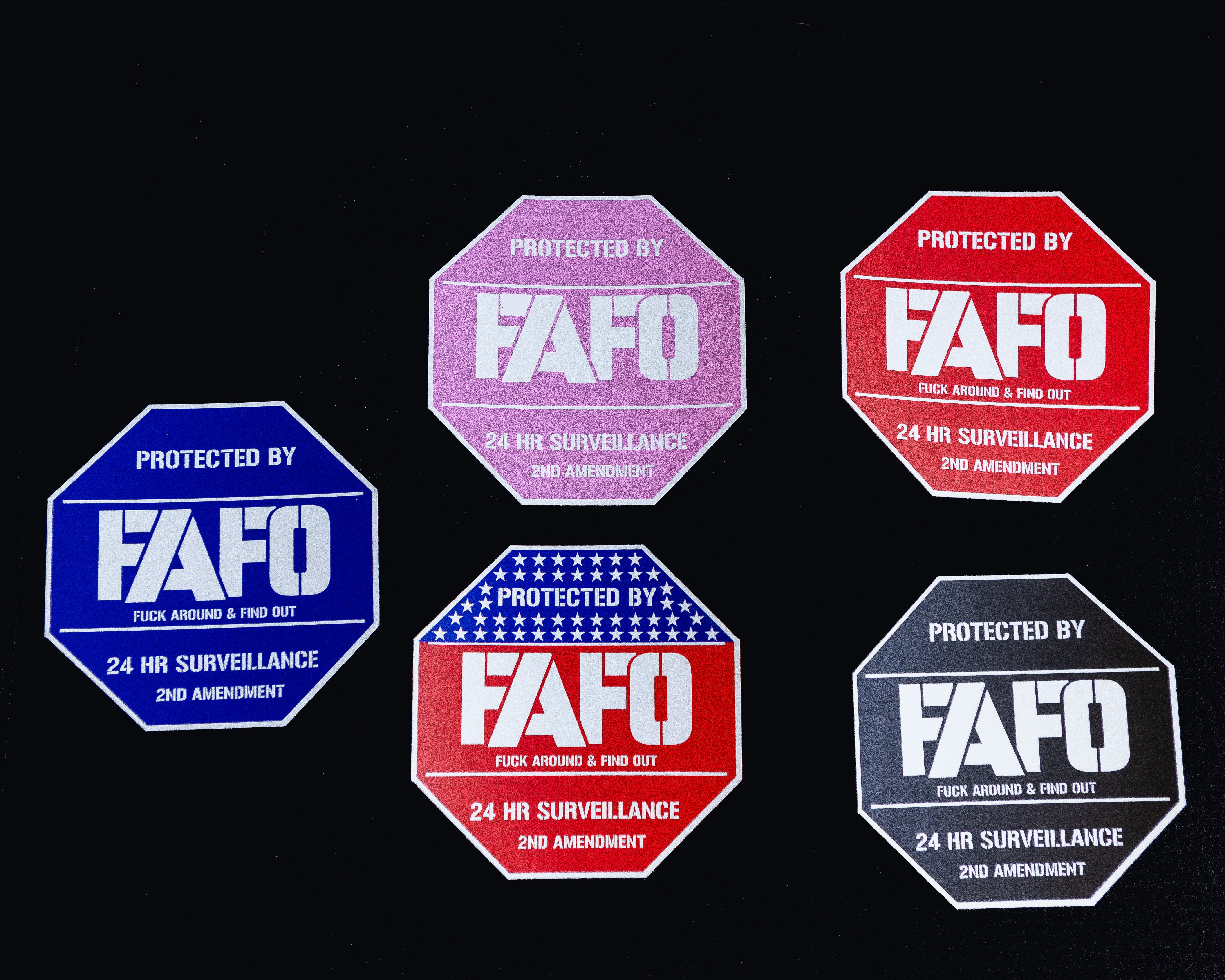 Protected By FAFO Stickers (5-Pack) | $4.95 – Nashville Metal Art