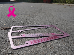 Save The Boobies License Plate Frame (Breast Cancer Awareness) Pinktober Exclusive!