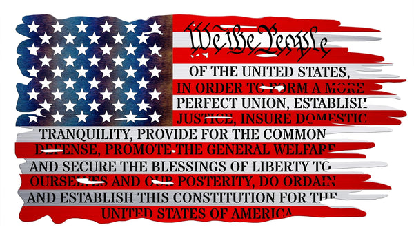 48" Tattered We The People - United States Constitution Flag - Overstock