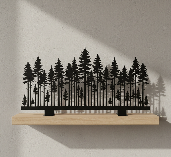 Timberline Trees Steel Shelf Decor (Forest Silhouette) | Nashville ...