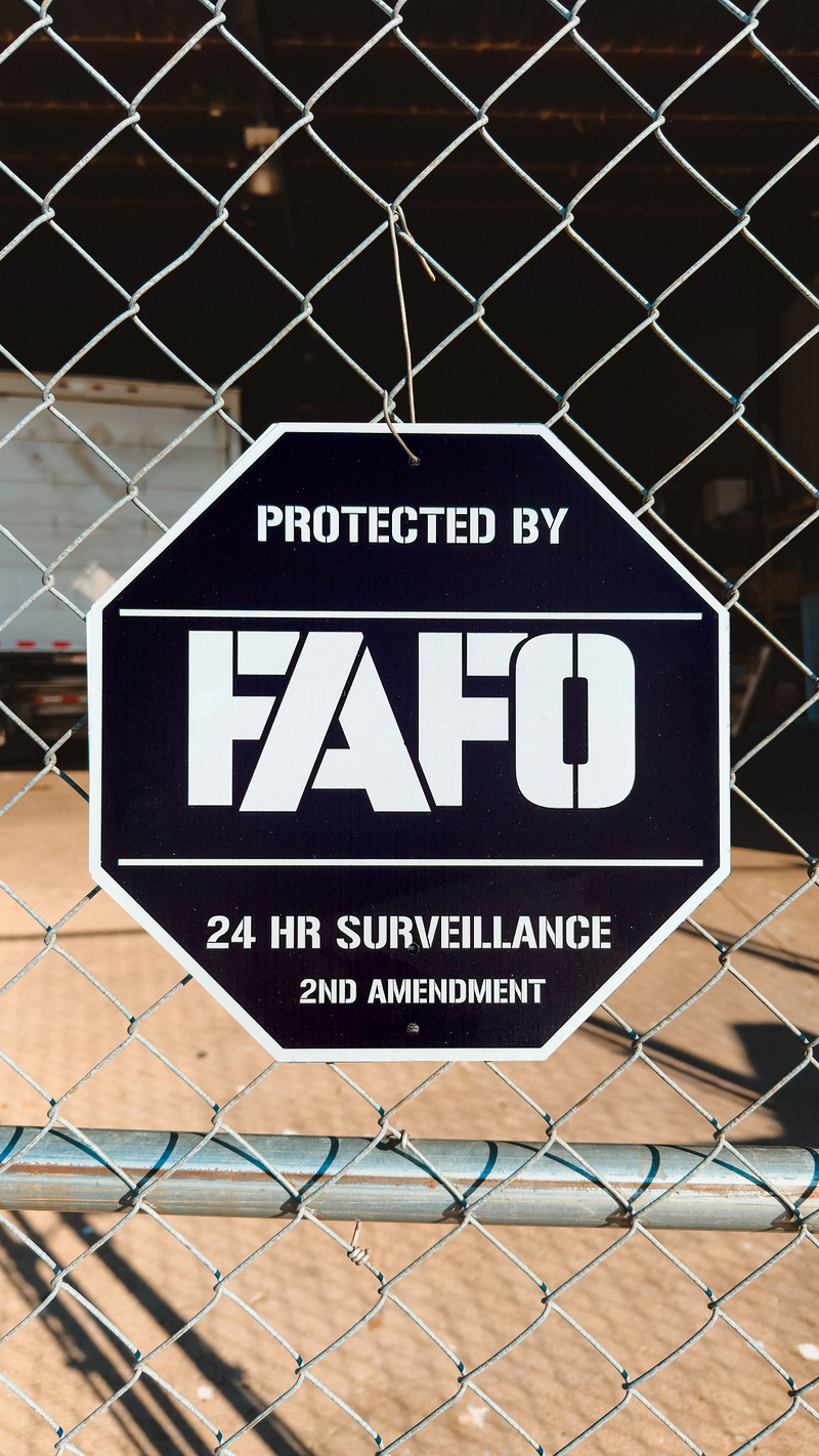 HOA-Approved (Overstock) FAFO Metal Sign