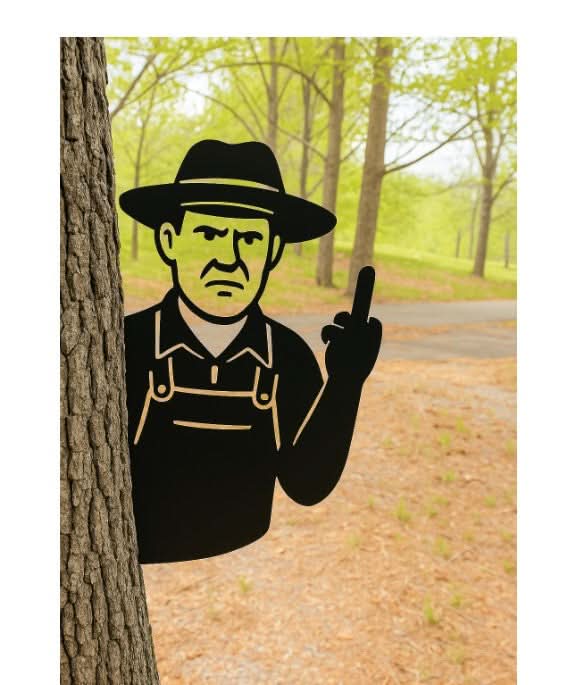 Peek-A-Boo Flipper Metal Sign – 15" Aluminum Silhouette Collection