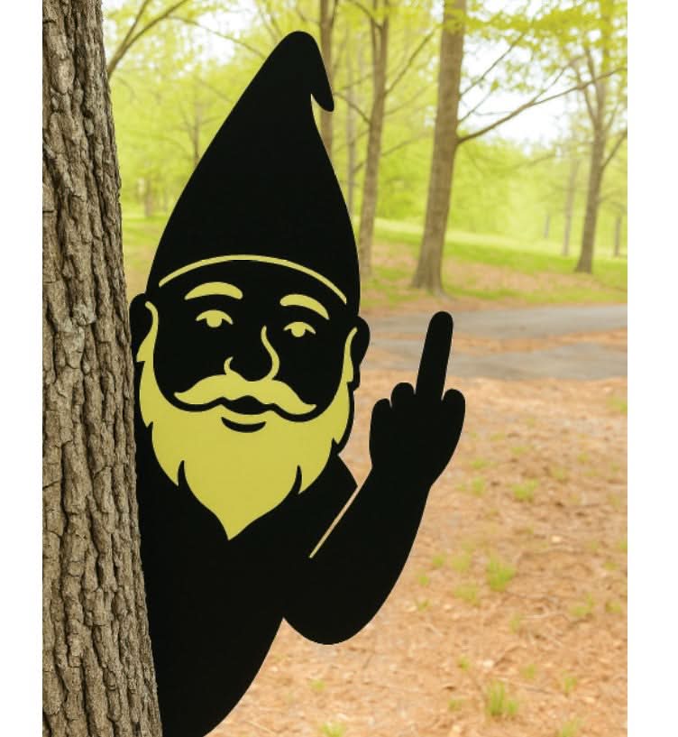 Peek-A-Boo Flipper Metal Sign – 15" Aluminum Silhouette Collection