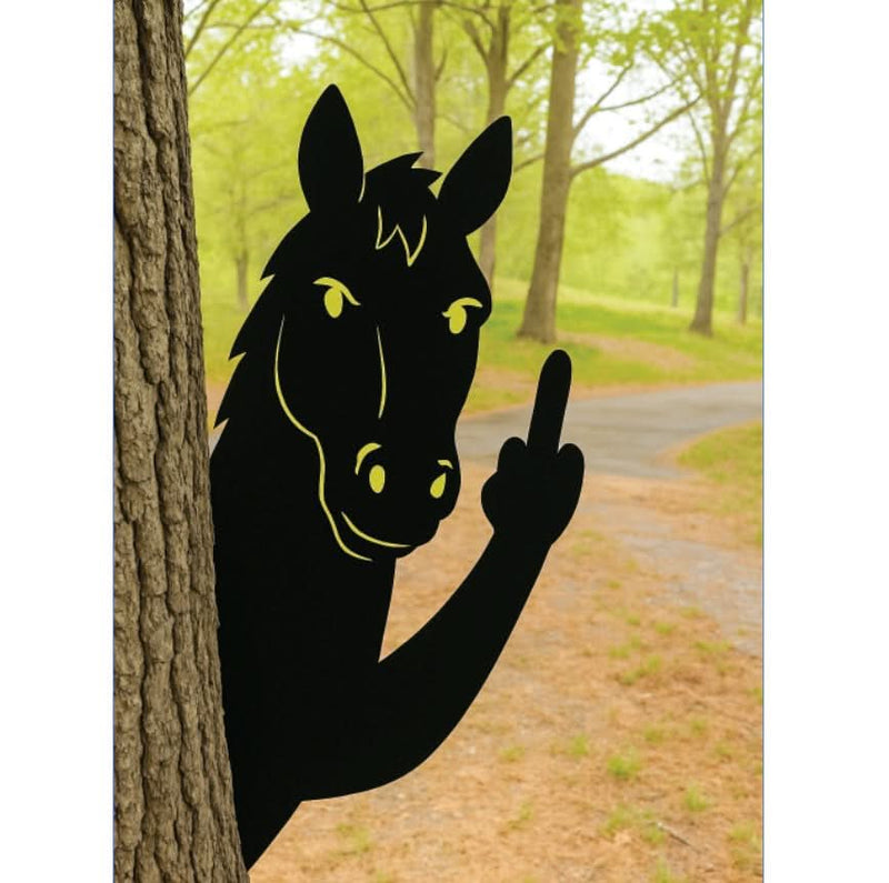 Peek-A-Boo Flipper Metal Sign – 15" Aluminum Silhouette Collection