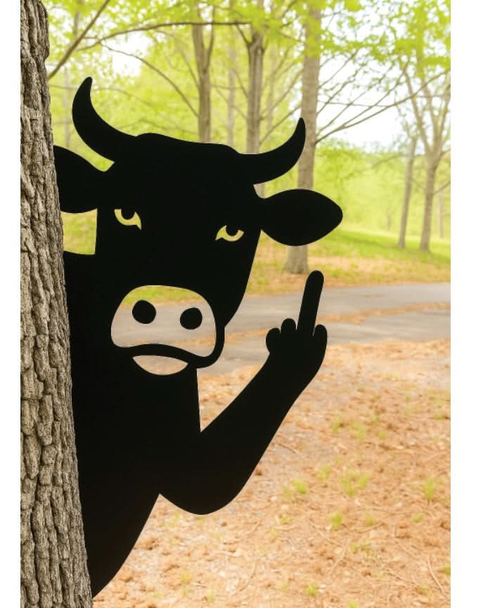 Peek-A-Boo Flipper Metal Sign – 15" Aluminum Silhouette Collection
